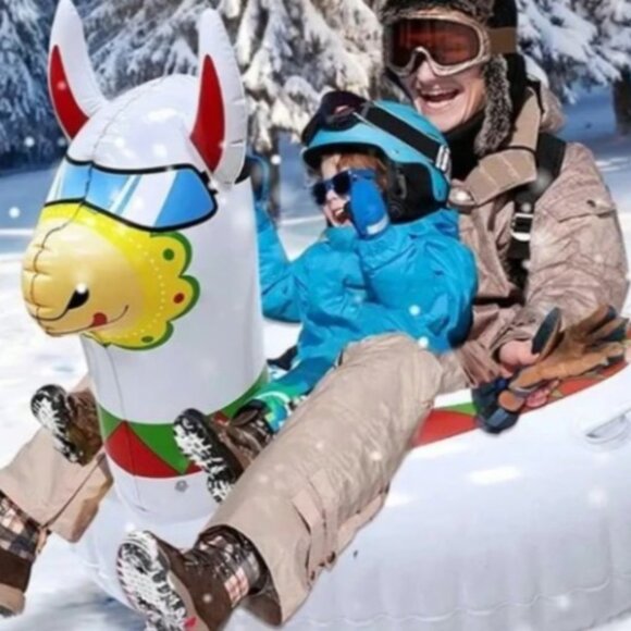 Amenon Inflatable Snow Tube Downhill Glider Llama New - Picture 2 of 3